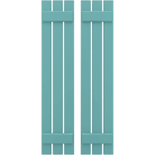 Ekena Millwork Americraft 3-Board, 2 Batten Exterior Real Wood Spaced Board-n-Batten Shutters, ARW101SB311X74PTH, PR ARW101SB311X74PTH - main